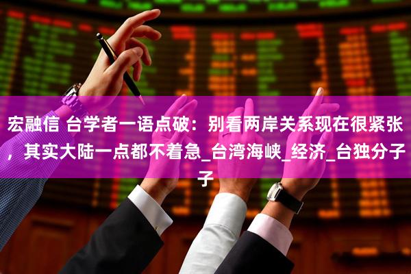 宏融信 台学者一语点破：别看两岸关系现在很紧张，其实大陆一点都不着急_台湾海峡_经济_台独分子